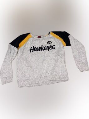 Iowa Hawkeyes Gray & Gold Kids Raglan Sweatshirt